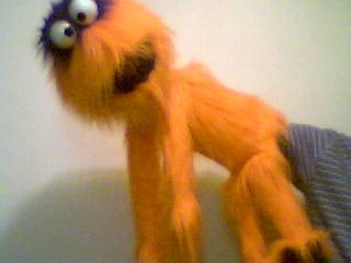 Big Orange Shaggy Full Body Monster Puppet