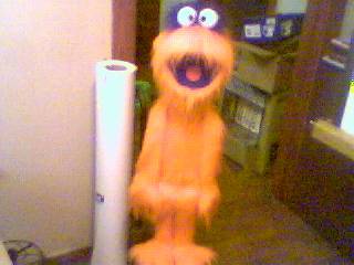 Big Orange Shaggy Full Body Monster Puppet
